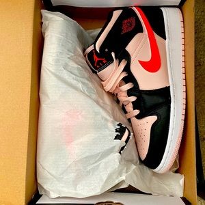 Pink and black Jordan 1’s